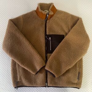 TORY BURCH SHERPA FLEECE ZIP UP JACKET XL